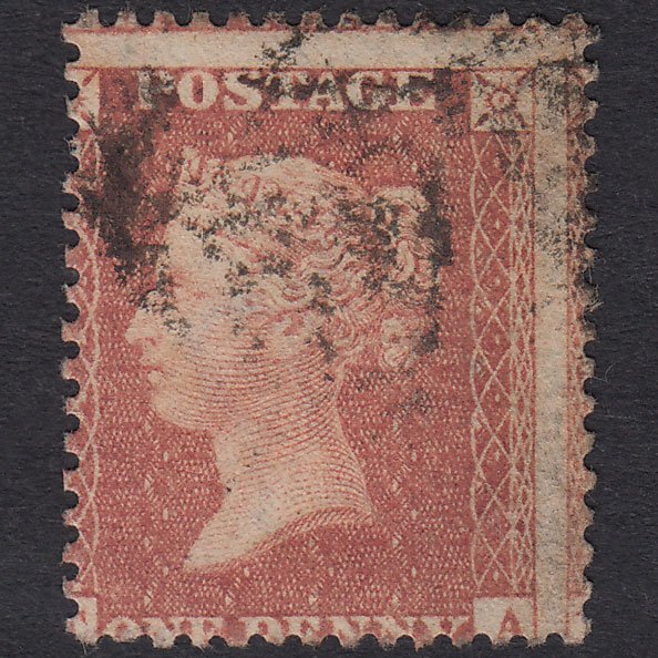 GB QV 1855 1d Red-Brown Plate 13 SGC6(1) EA GU Misperf