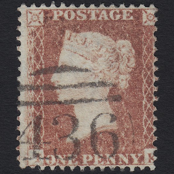 GB QV 1857 1d Rose-red (Plate 27) SG40-C10(1) TK FU Lancaster 436