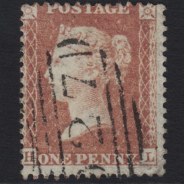 GB QV 1857 1d Rose-red SG40-C10(1) HL FU Yarmouth 927 Type D