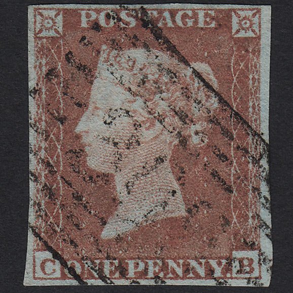 GB QV 1841 1d Red-brown (Plate 157) SG8-B2(1) CB VFU in Scotland 4M Imperf