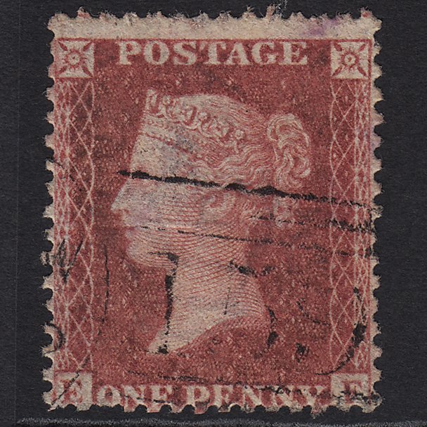 GB QV 1857 1d Deep Rose-red (Plate 43) SG41-C10(4) EF GU Glasgow 159