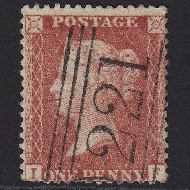 GB QV 1857 1d Rose-red (Plate 27) SG40-C10(1) IF GU Leith 221