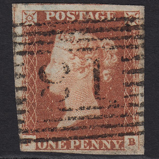 GB QV 1841 1d Red-brown (Plate 64) SG8-B1(1) FB FU 4 Margins Arbroath 13