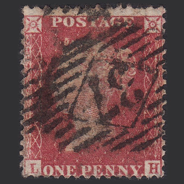 GB QV 1857 1d Rose-red (Plate 27) SG40-C10(1) LH GU London IS 37 37.d