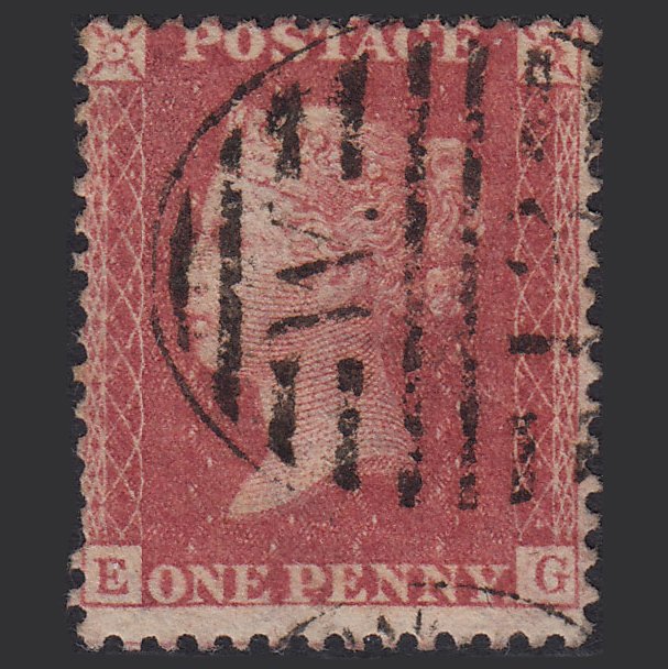 GB QV 1857 1d Rose-red (Plate 47) SG40-C10(1) EG GU London D&S W13