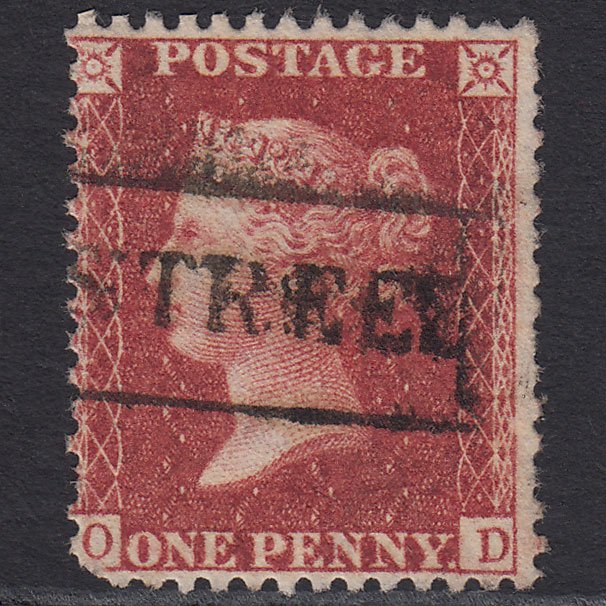 GB QV 1857 1d (Plate 47) SG41-C10(4) OD GU Pitt Street Scots Local Cancel