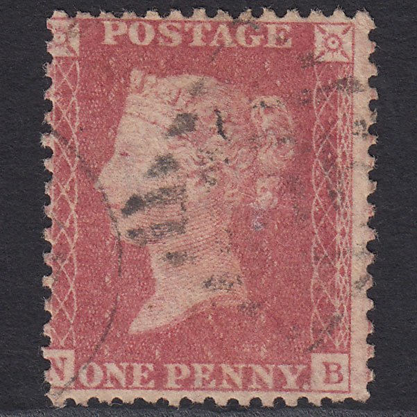 GB QV 1857 1d Pale Rose (Plate 66) SG39-C10(3) NB GU Light Irish Cancel