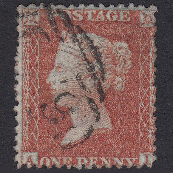 GB QV 1855 1d (Plate 1) SGC6(1) Framed Reverse AI FU Missing Imprimatur