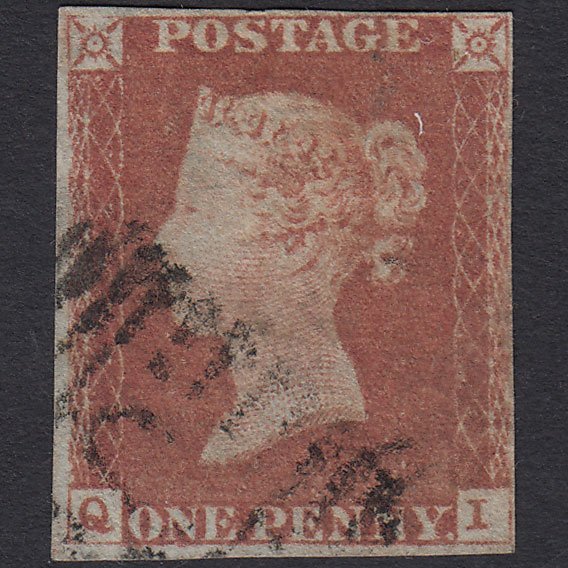 GB QV 1841 1d Red-brown (Plate 69) SG8-B1(1) QI GU 4 Margins Scotland
