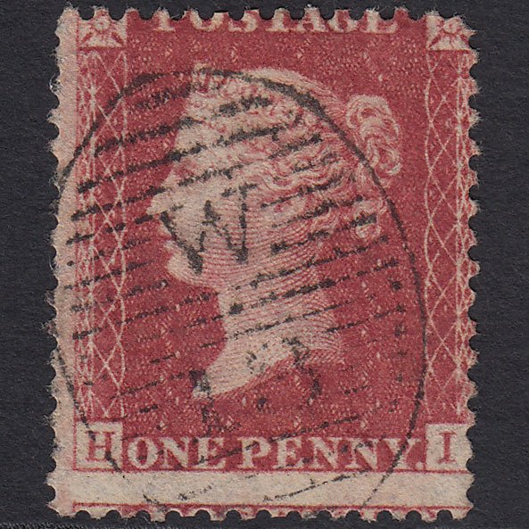 GB QV 1857 1d (Plate 46) SG41-C10(4) HI GU London D&S W13 Misperf