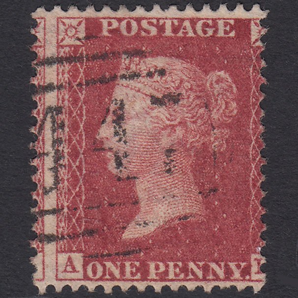 GB QV 1861 1d (Plate 51) SG42-C12(3) AL VFU Miss Imprim Leeds 447 Big Misperf