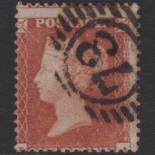 GB QV 1855 1d Plate R6 SG22-C2(1) JA FU London D&S 73 Large Misperf