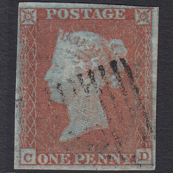 GB QV 1841 1d Red-brown (Plate 96) SG8-B1(1) CD FU Light Scots Cancel