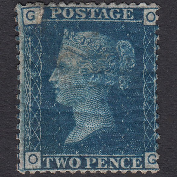 GB QV 1869 2d Blue (Plate 14) SG46-G3 OG Poor M Mint Tear