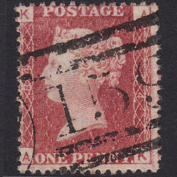 GB QV 1864 1d Lake-red (Plate 84) SG44-G1(2) AK FU Glasgow 159