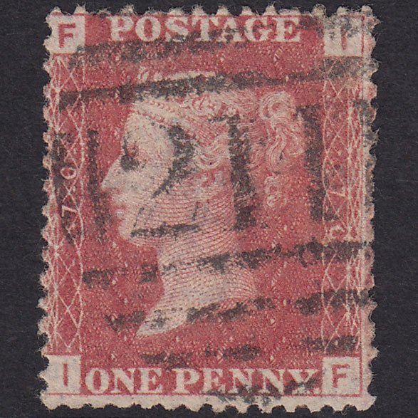 GB QV 1864 1d Lake-red (Plate 76) SG44-G1(2) IF FU Cullompton 214