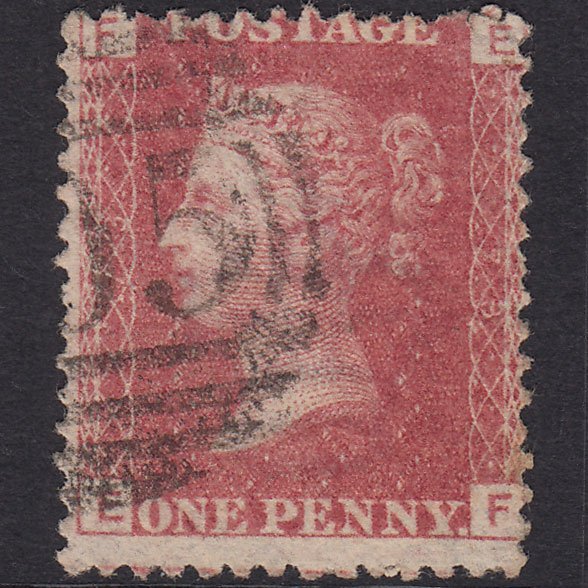 GB QV 1864 1d Rose-red (Plate 73) SG43-G1(1) EF GU Misperf