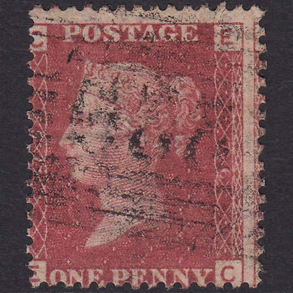 GB QV 1864 1d Lake-red (Plate 76) SG44-G1(2) EC FU Scotland Misperf