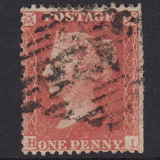 GB QV 1857 1d Pale-Red Transitional Plate 40 SGC9(3) HL PU Ireland