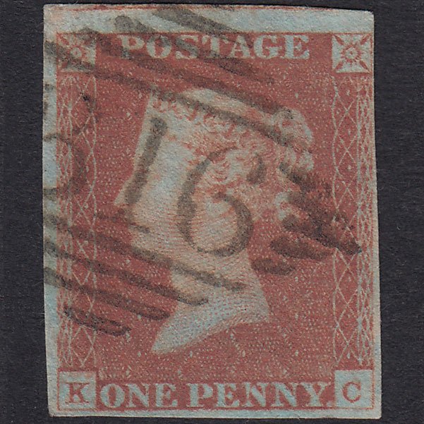 GB QV 1841 1d Red-Brown Plate 81 SG8-B1(1) KC GU 4 Margins Lurgan 316