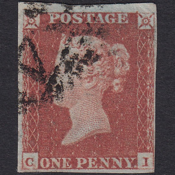 GB QV 1841 1d Red-Brown Plate 85 SG8-B1(1) CI GU 4 Margins