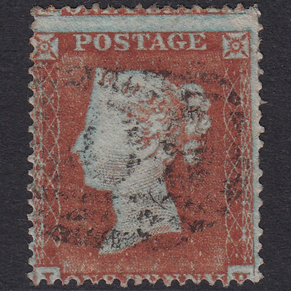 GB QV 1854 1d Red-Brown Plate 176 SG17-C1(1) Framed Reverse IH GU