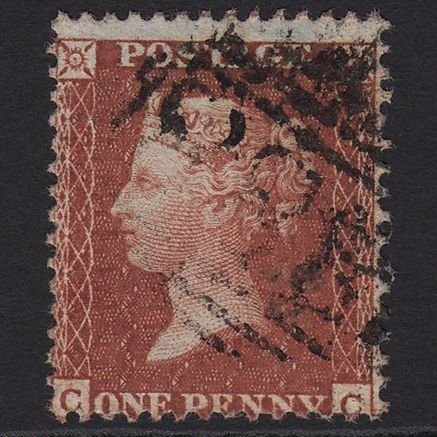 GB QV 1855 1d Red-brown (Plate 11) C6(1) CC FU