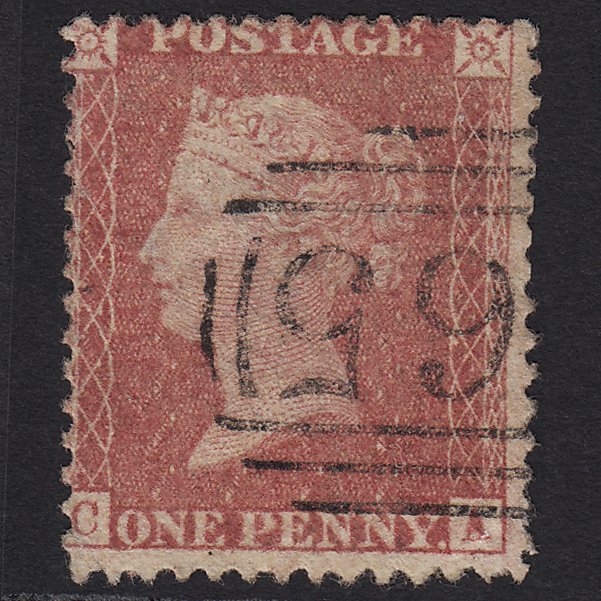 GB QV 1857 1d Rose-red (Plate 43) SG40-C10(1) CA GU