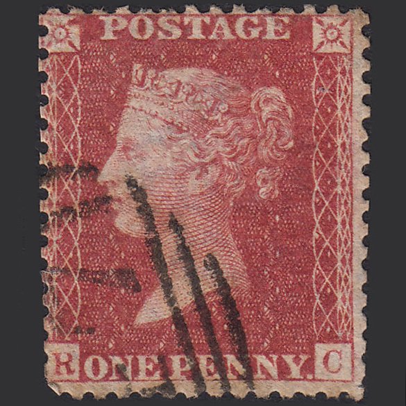 GB QV 1857 1d Rose-red (Plate 44) SG40-C10(1) RC GU
