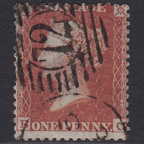 GB QV 1855 1d Red-brown (Plate 17) SGC6(1) BC GU London D&S 72 Misperf