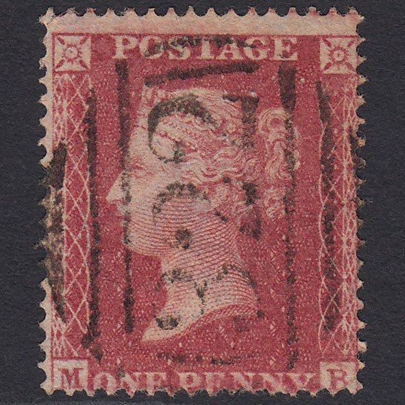 GB QV 1857 1d Rose-red (Plate 60) SG36-C11 MB FU Gravesend 322