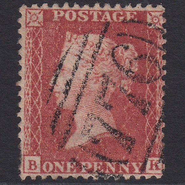 GB QV 1857 1d Rose-red (Plate 55) SG40-C10(1) BK FU Taunton 776