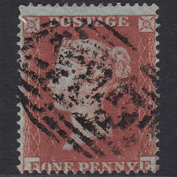 GB QV 1854 1d Red-brown (Plate 166) SG17-C1(1) FE GU