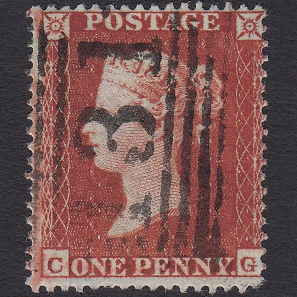 GB QV 1854 1d Red-brown (Plate 200) SG17-C1(1) CG FU Edinburgh 131
