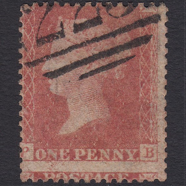 GB QV 1857 1d Pale Rose (Plate 39) SG39-C10(3) PB FU Huge Misperf