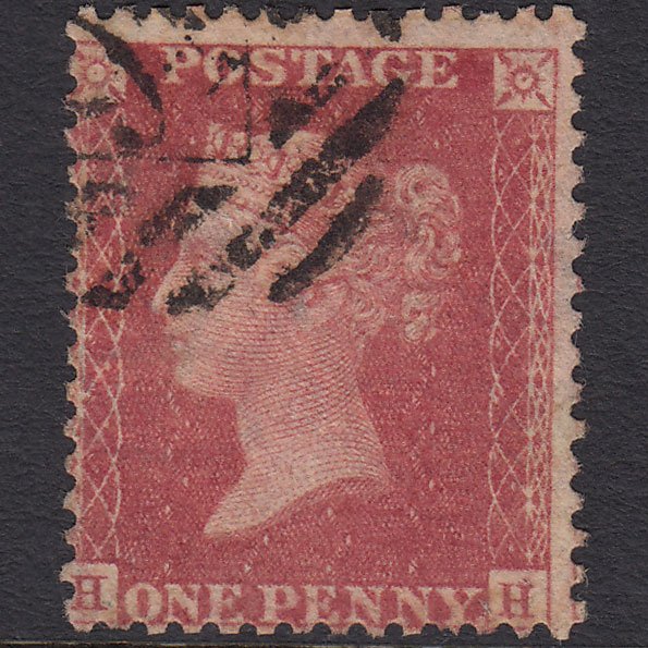 GB QV 1857 1d (Plate 66) SG40-C10(1) HH GU London IS Cancel Misperf