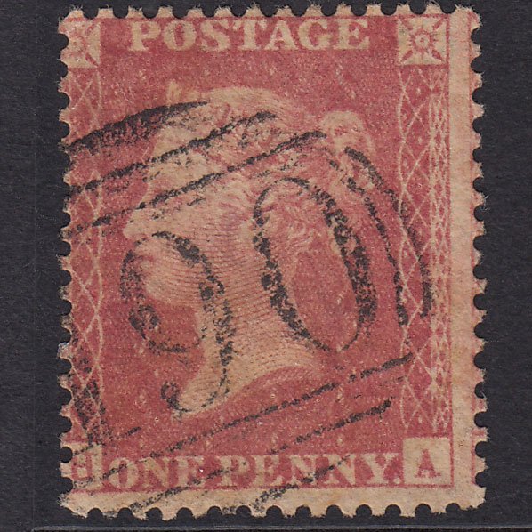 GB QV 1857 1d Rose-Red Plate 62 SG40-C10(1) HA GU Chichester 190
