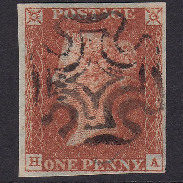 GB QV 1841 1d Red-Brown Plate 29 SG8-B1(1) HA FU 4M Full Maltese Cross