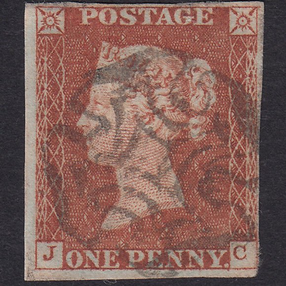 GB QV 1841 1d Red-Brown Plate 31 SG8-B1(1) Ivory Head JC GU Nr 4M MX