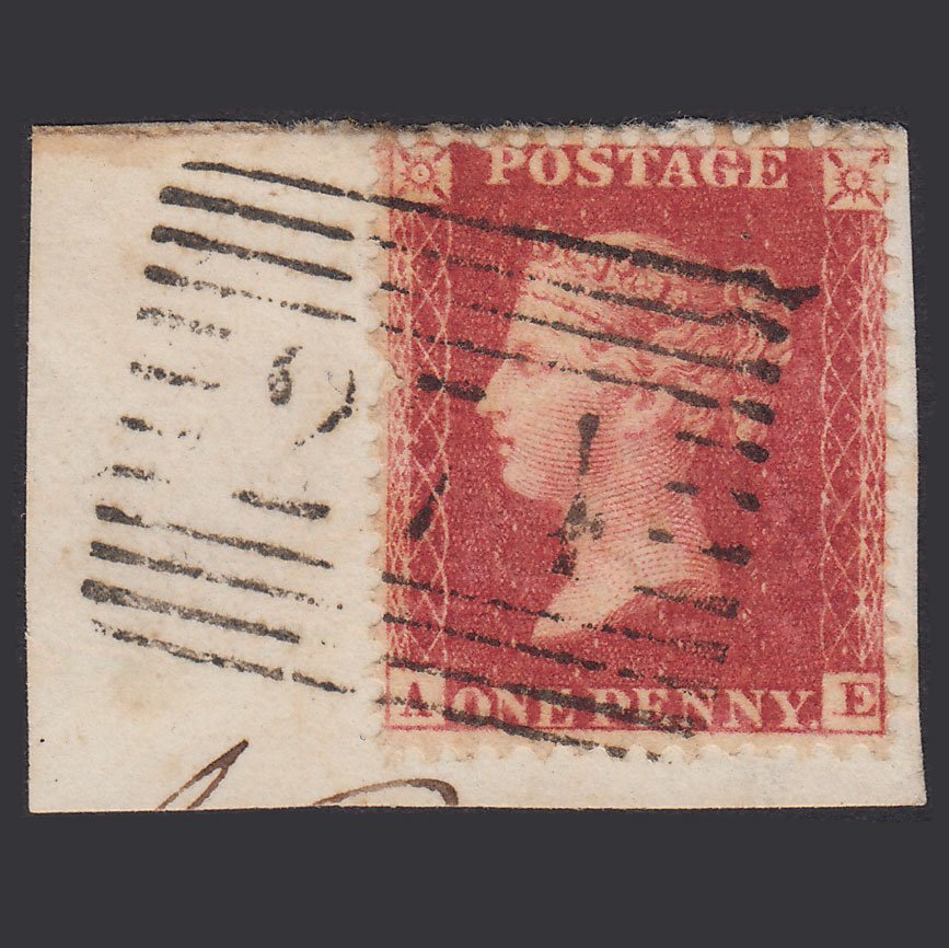 GB QV 1857 1d Pl 58 SG40-C10(1) AE FU Miss Imprim Old Meldrum 274 Piece