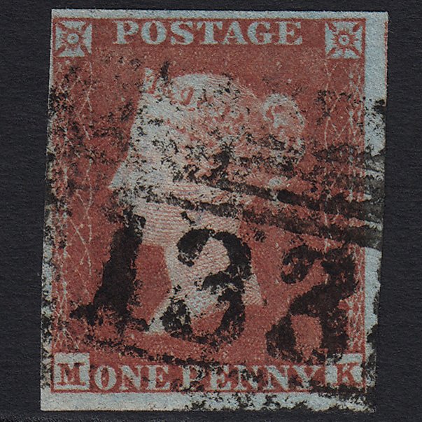 GB QV 1841 1d Red-brown (Plate 152) SG8-B2(1) MK FU Elgin 133 4M Imperf