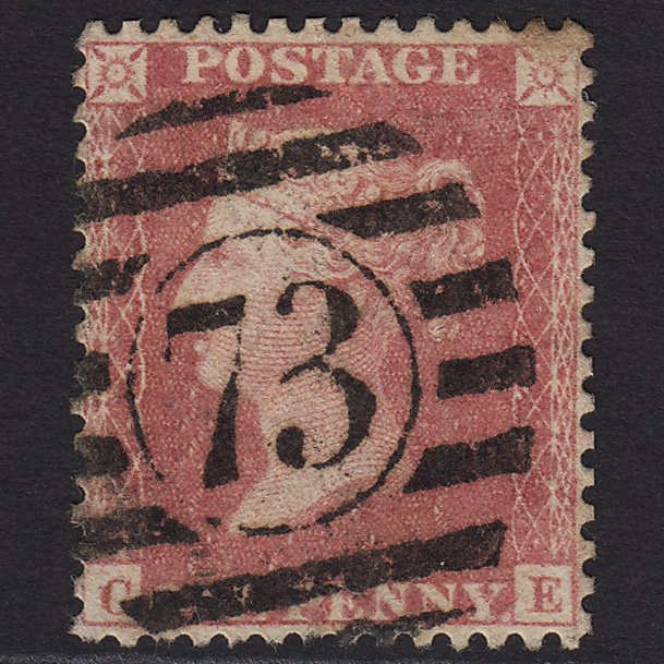 GB QV 1857 1d Rose-red (Plate 27) SG40-C10(1) CE GU London D&S 73
