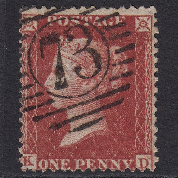 GB QV 1857 1d Rose-red (Plate 43) SG40-C10(1) KD FU London D&S 73