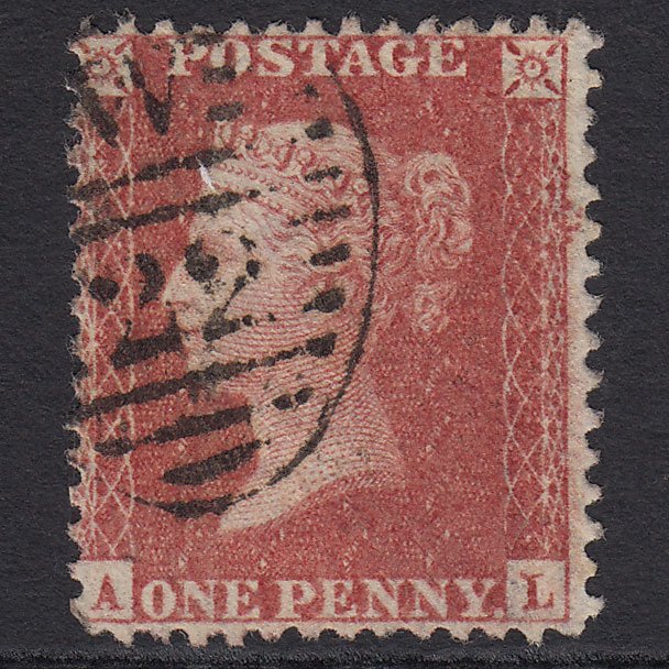 GBqv 1857 1d SG40-C10(1) AL FU Missing Imprimatur D&S W22 Marks in Margin