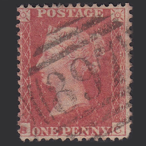 GB QV 1861 1d Rose-red Plate R15 SGC13(1) BC FU Wisbech 897