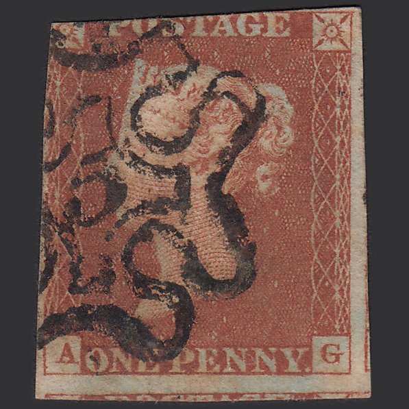 GB QV 1841 1d (Plate 32) SG8-B1(1) AG GU Missing Imprimatur No.5 in MX
