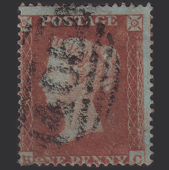 GB QV 1854 1d Red-brown (Plate 180) SG17-C1(1) HC GU Ipswich 405 Misperf