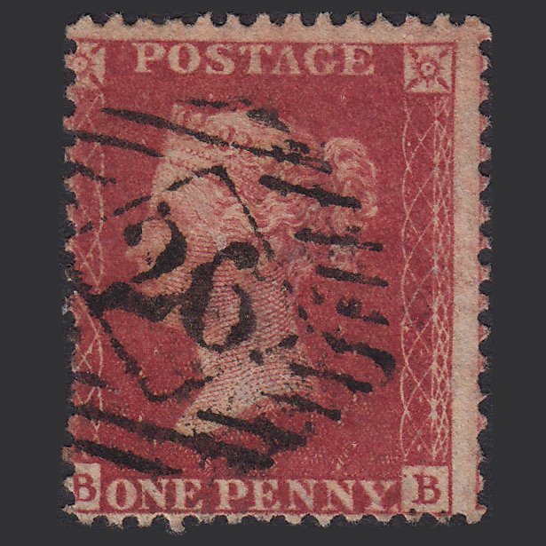 GB QV 1857 1d (Plate 59) SG41-C10(4) Constant Variety BB FU London IS 26