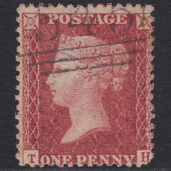 GB QV 1857 1d Rose-red (Plate 43) SG40-C10(1) TH GU Newcastle 545