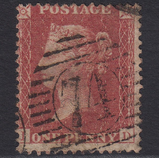 GB QV 1857 1d Rose-red (Plate 46) SG40-C10(1) ID FU London D&S 74